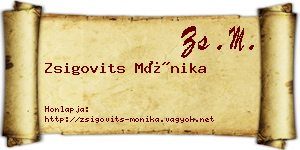 Zsigovits Mónika névjegykártya