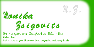 monika zsigovits business card